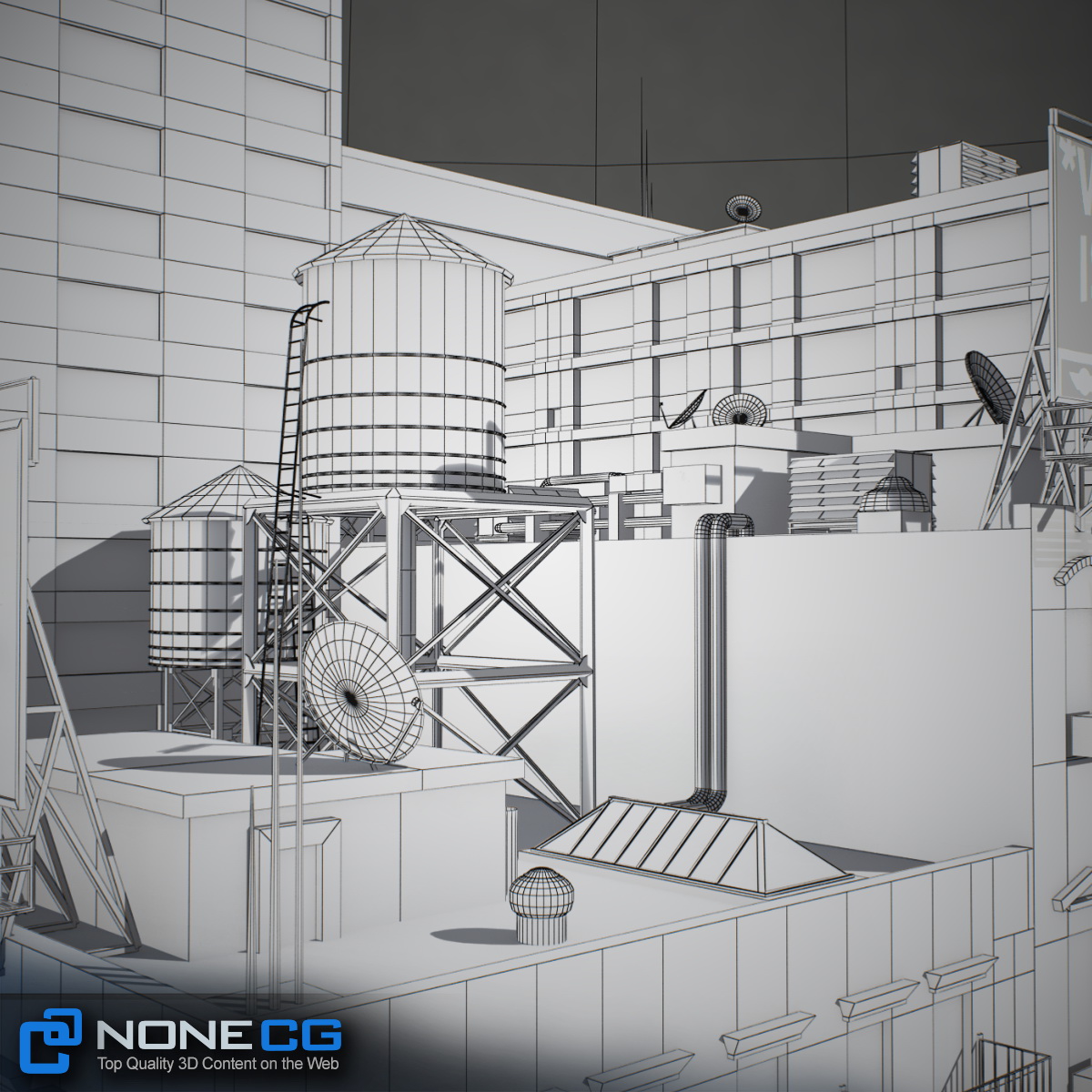 NYC Block Set 7 V2 Low-poly 3D model_56