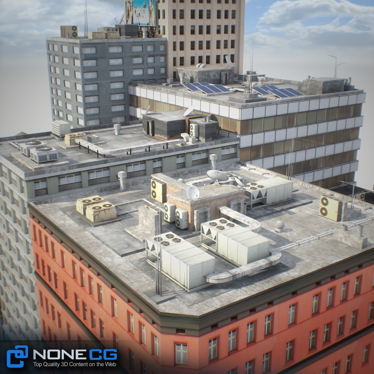 NYC Block Set 7 V2 Low-poly 3D model_27