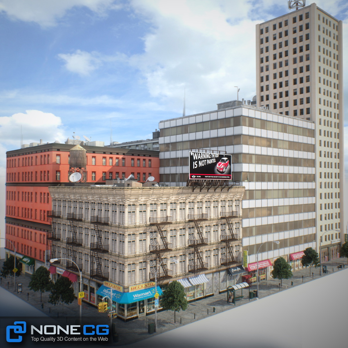 NYC Block Set 7 V2 Low-poly 3D model_2