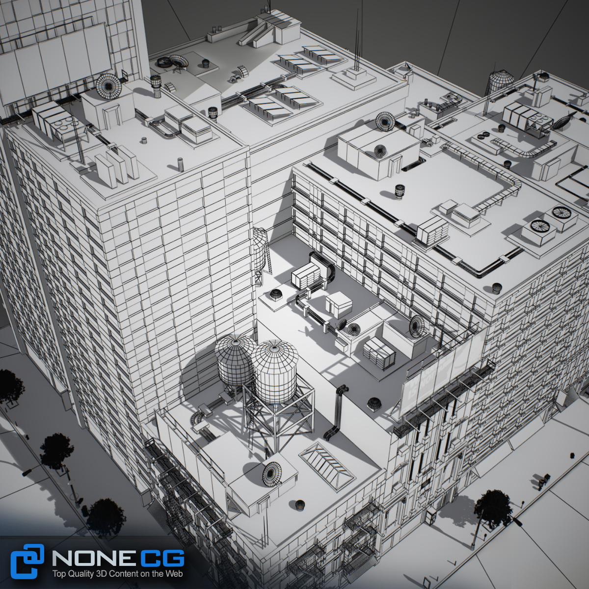NYC Block Set 7 V2 Low-poly 3D model_54