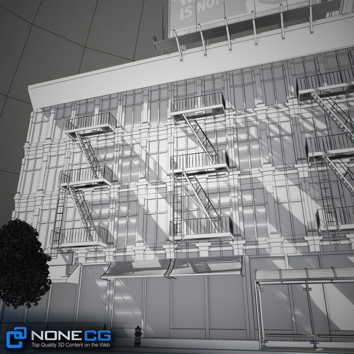 NYC Block Set 7 V2 Low-poly 3D model_49