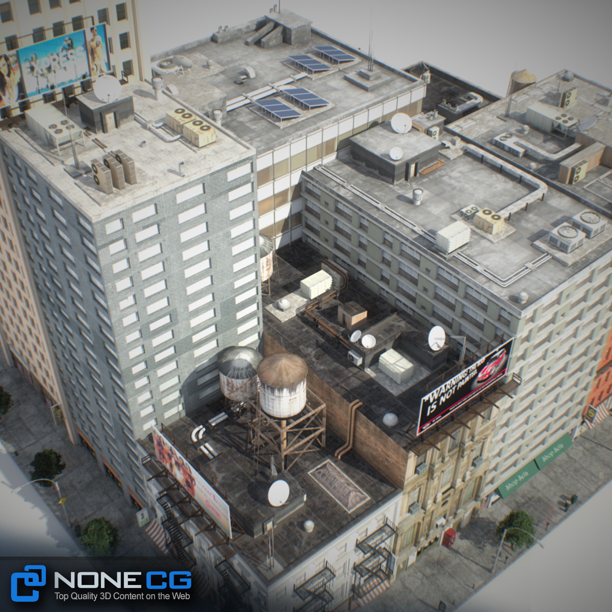 NYC Block Set 7 V2 Low-poly 3D model_24