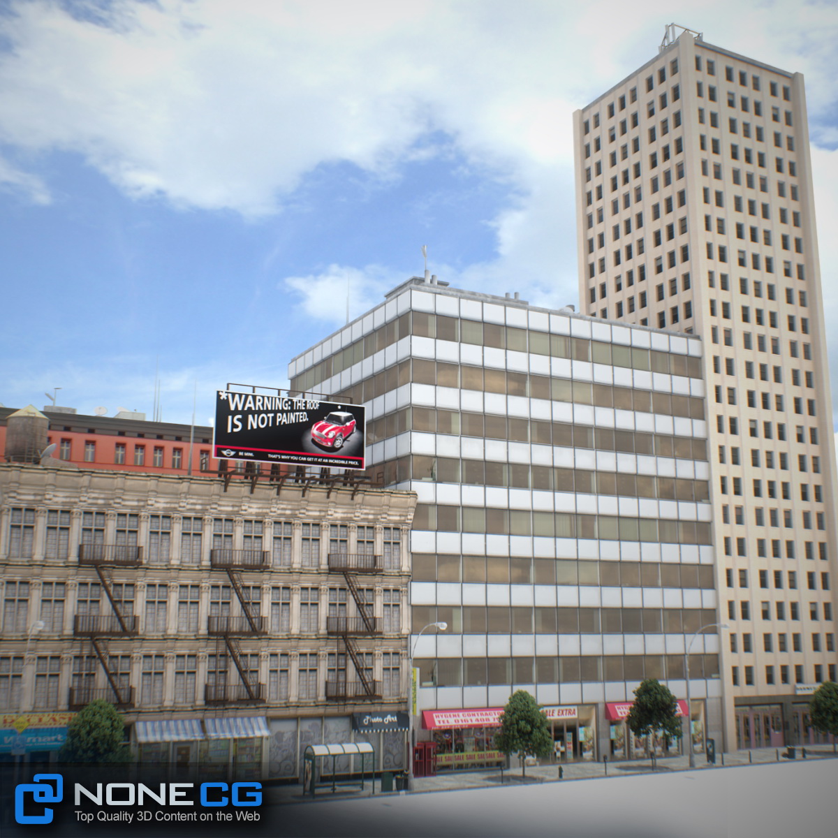 NYC Block Set 7 V2 Low-poly 3D model_8