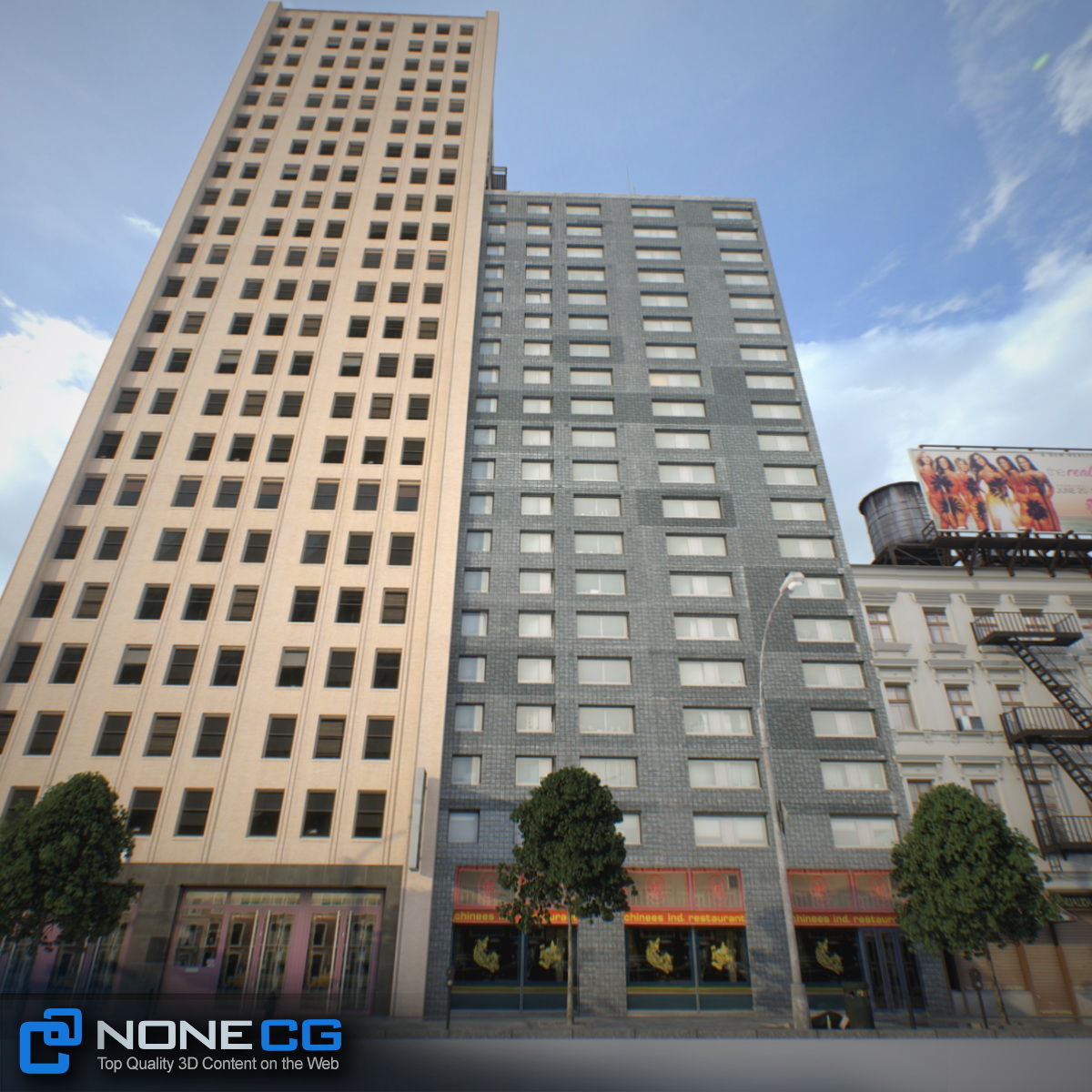 NYC Block Set 7 V2 Low-poly 3D model_16