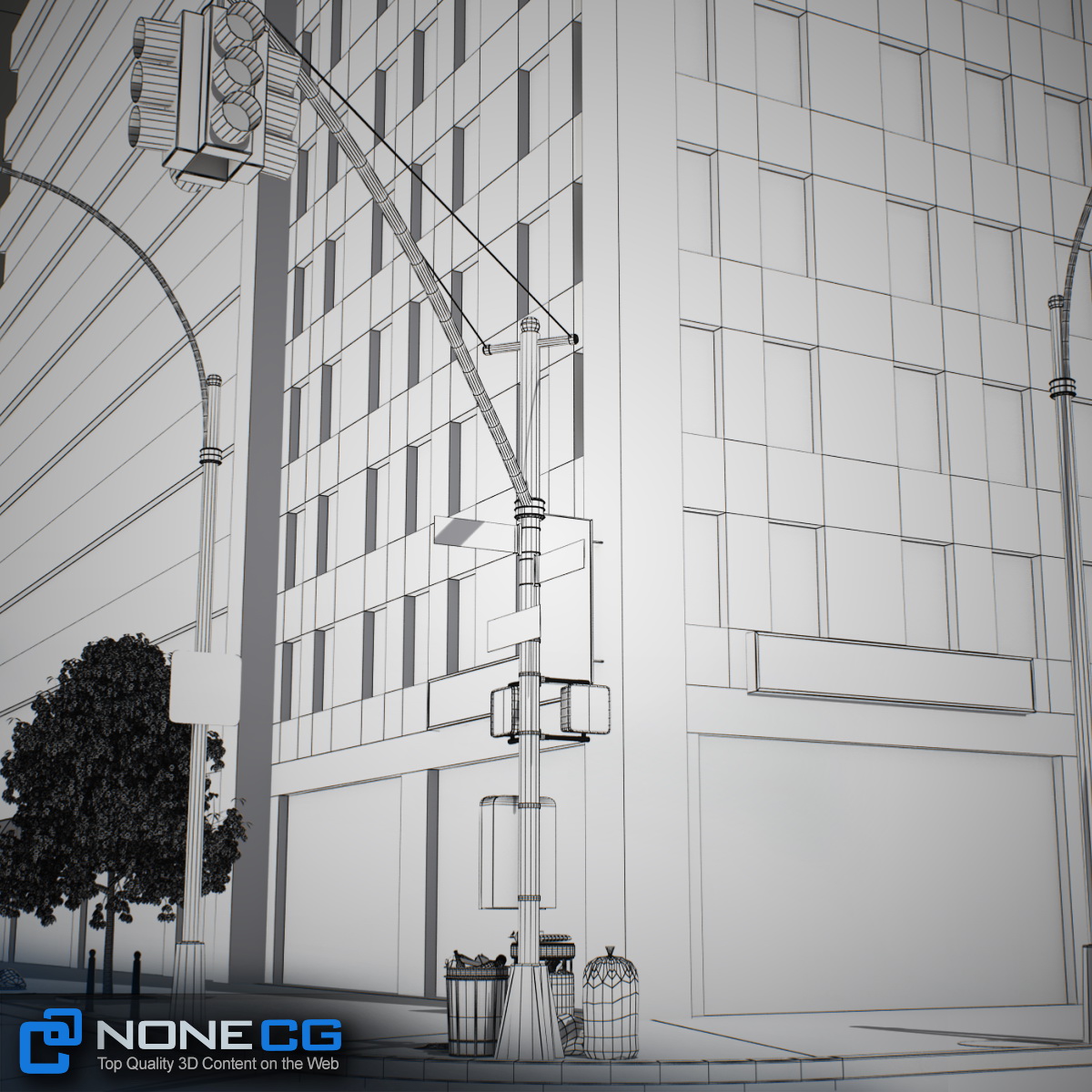 NYC Block Set 7 V2 Low-poly 3D model_47