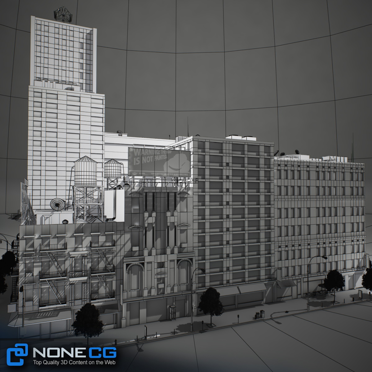 NYC Block Set 7 V2 Low-poly 3D model_40