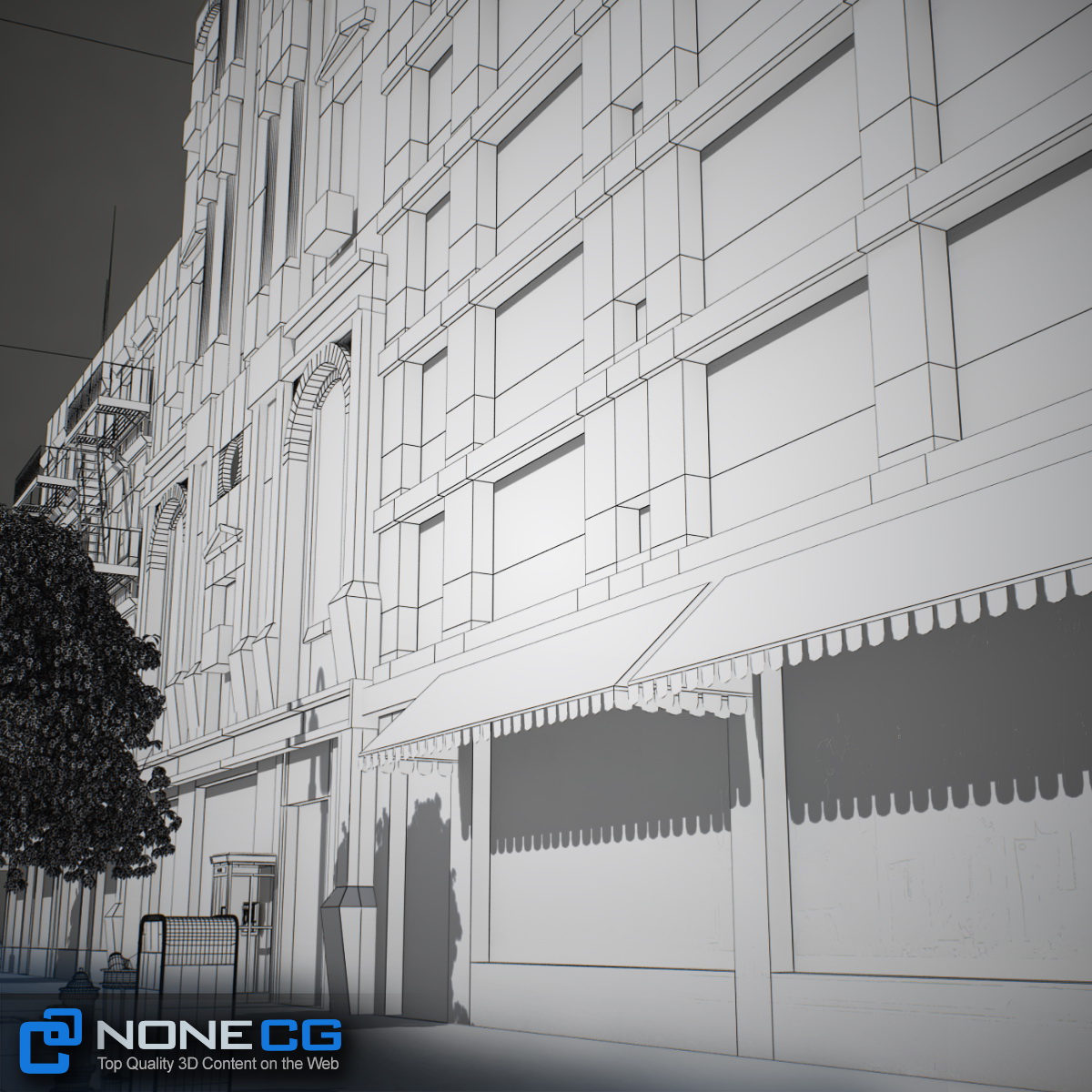 NYC Block Set 7 V2 Low-poly 3D model_44