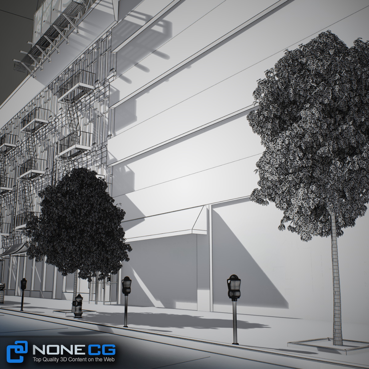 NYC Block Set 7 V2 Low-poly 3D model_48