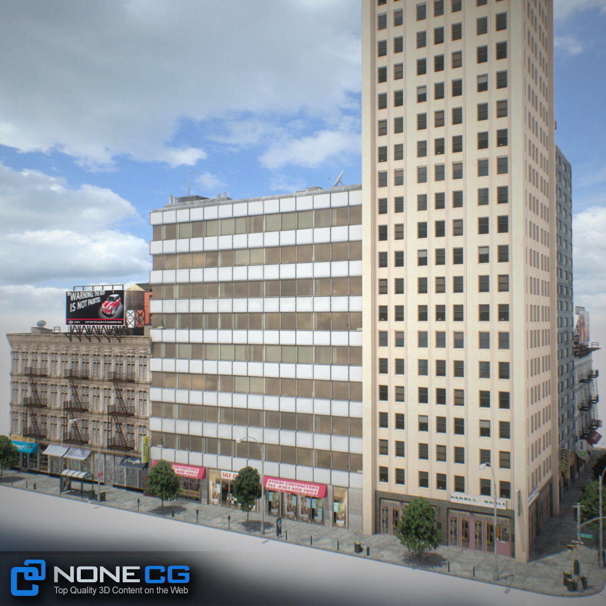 NYC Block Set 7 V2 Low-poly 3D model_1