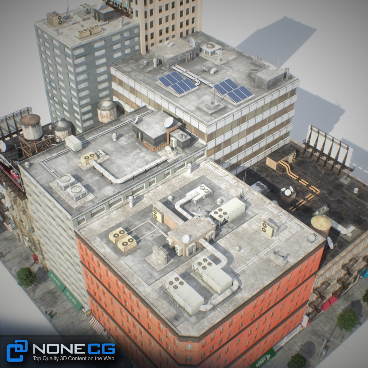 NYC Block Set 7 V2 Low-poly 3D model_22