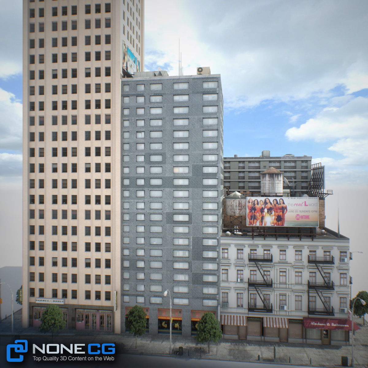 NYC Block Set 7 V2 Low-poly 3D model_5