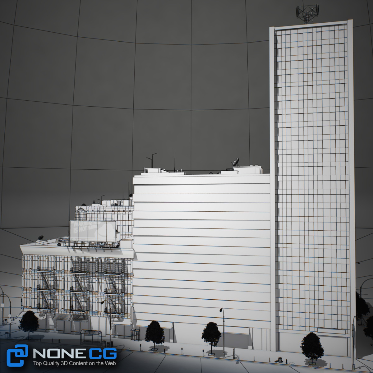 NYC Block Set 7 V2 Low-poly 3D model_34