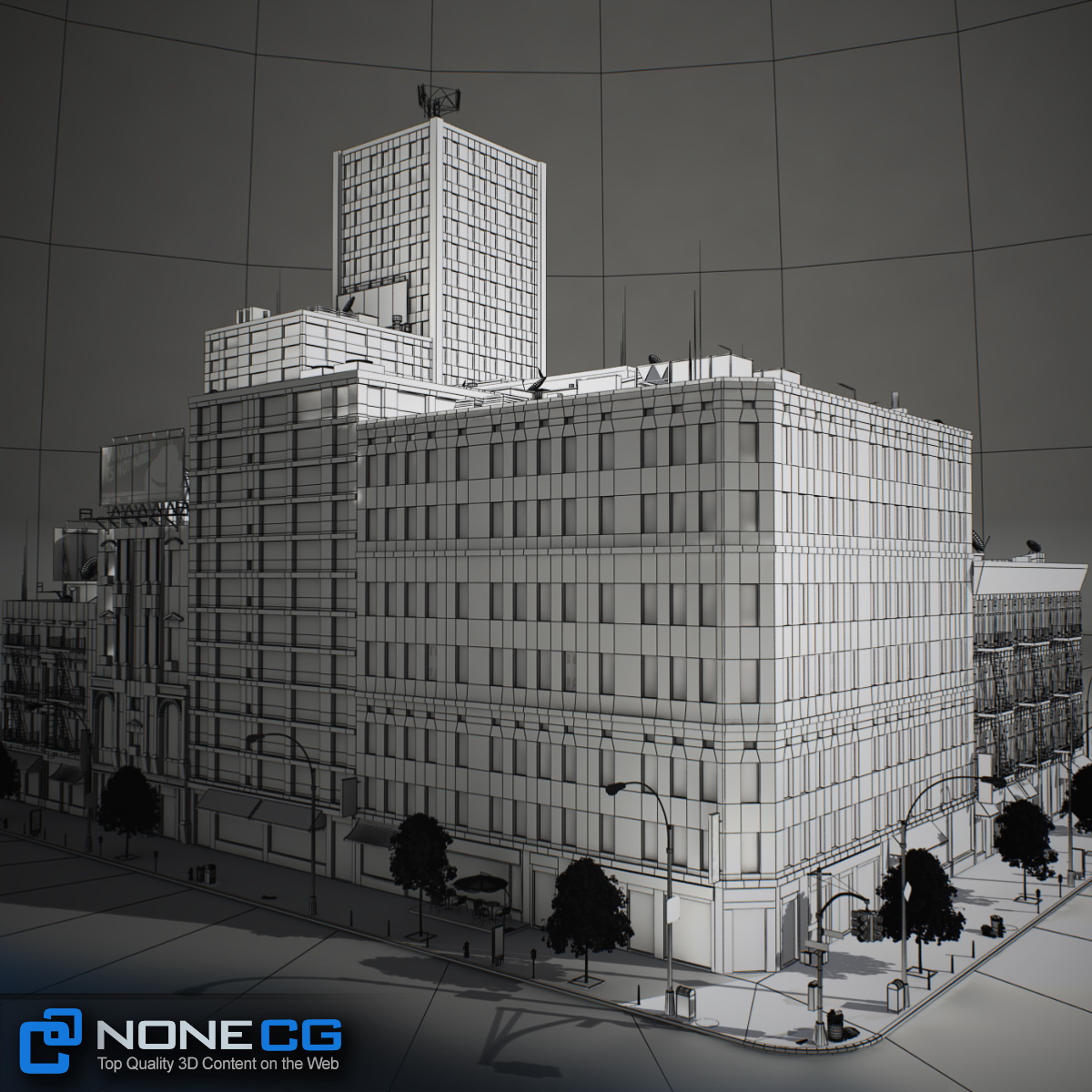 NYC Block Set 7 V2 Low-poly 3D model_38