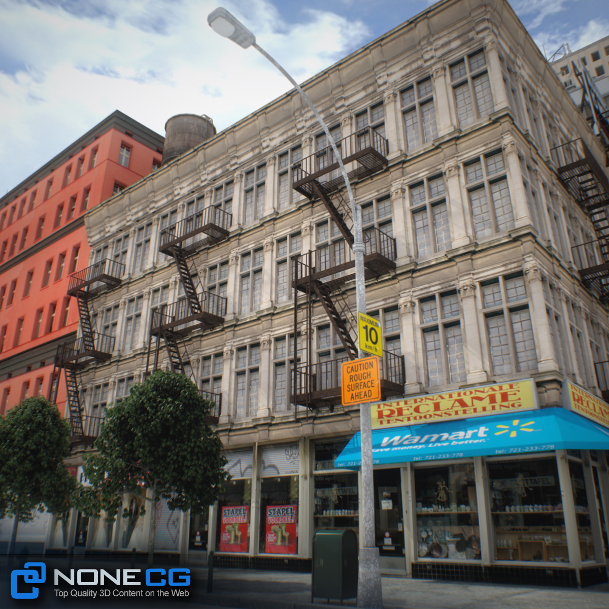 NYC Block Set 7 V2 Low-poly 3D model_20