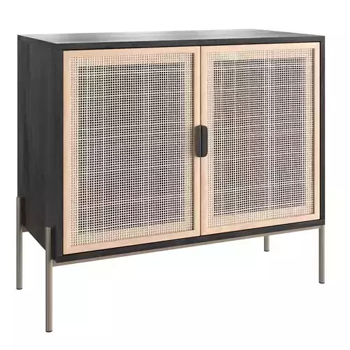 Lofted Rattan  Wood Buffet