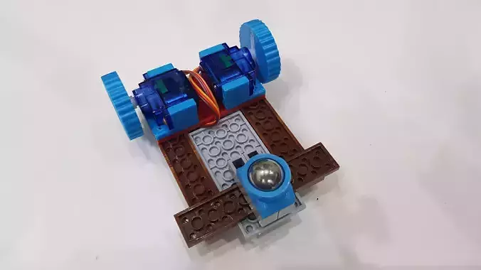Lego robot - Lego servo mount and lego omnidirectional wheel