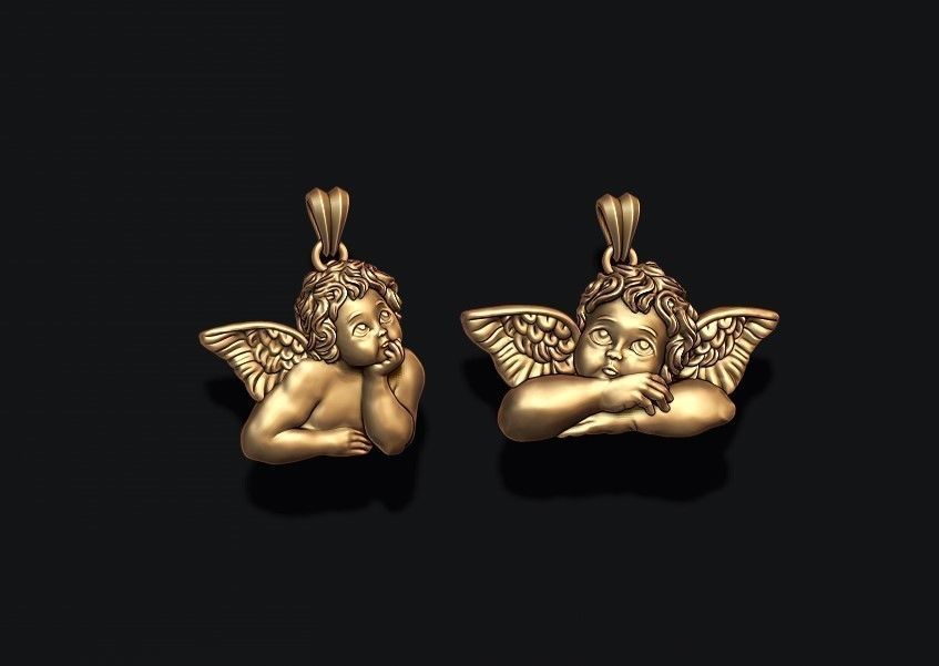 dreaming angel pendants pack 3D print model_8
