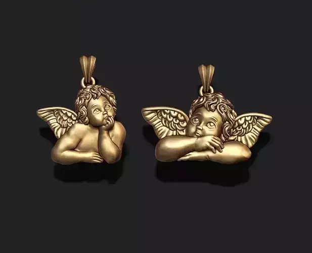 dreaming angel pendants pack 3D print model