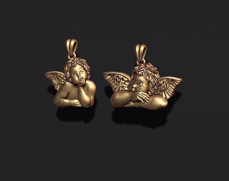 dreaming angel pendants pack 3D print model_9