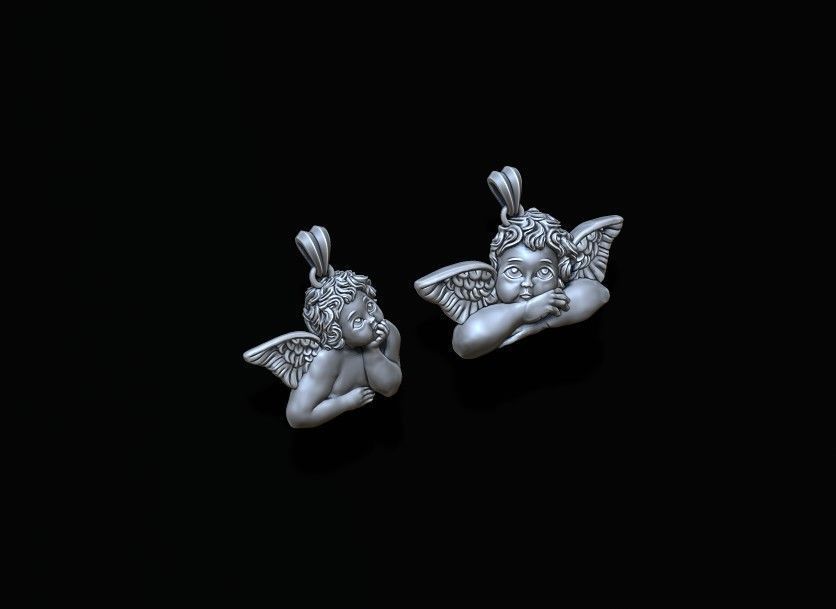 dreaming angel pendants pack 3D print model_12