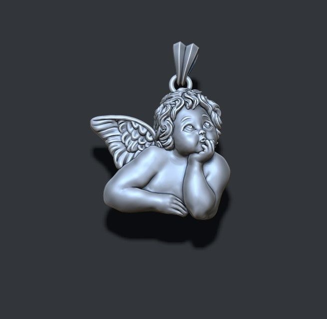 dreaming angel pendants pack 3D print model_1