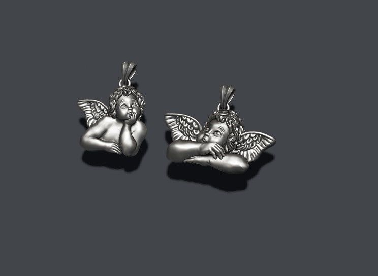 dreaming angel pendants pack 3D print model_13