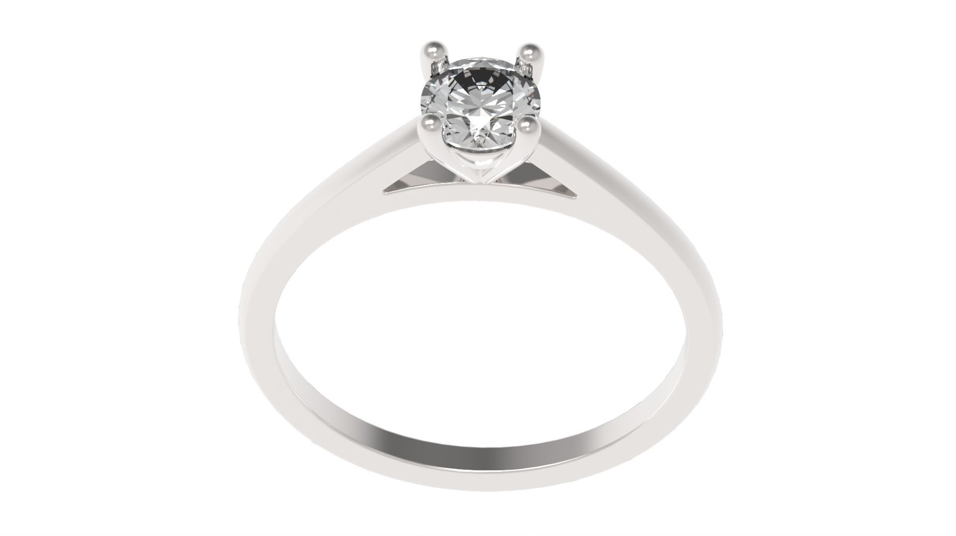 Solitaire Diamond Ring All Size 3D print model_2