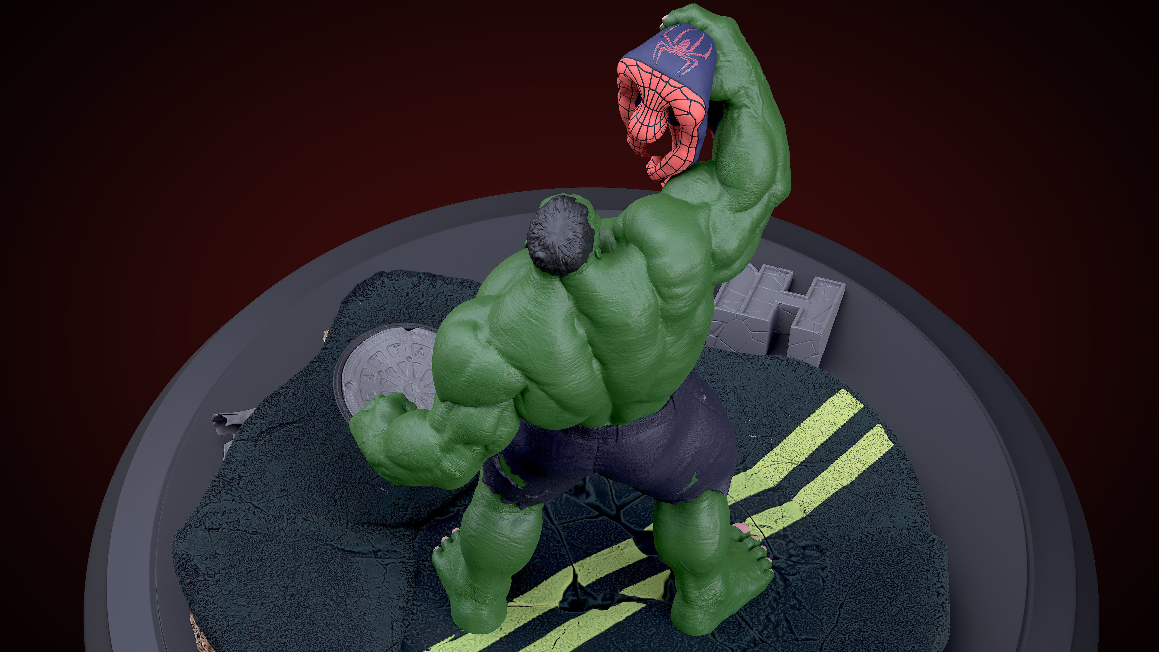 Hulk Vs Spider 3D print model_8