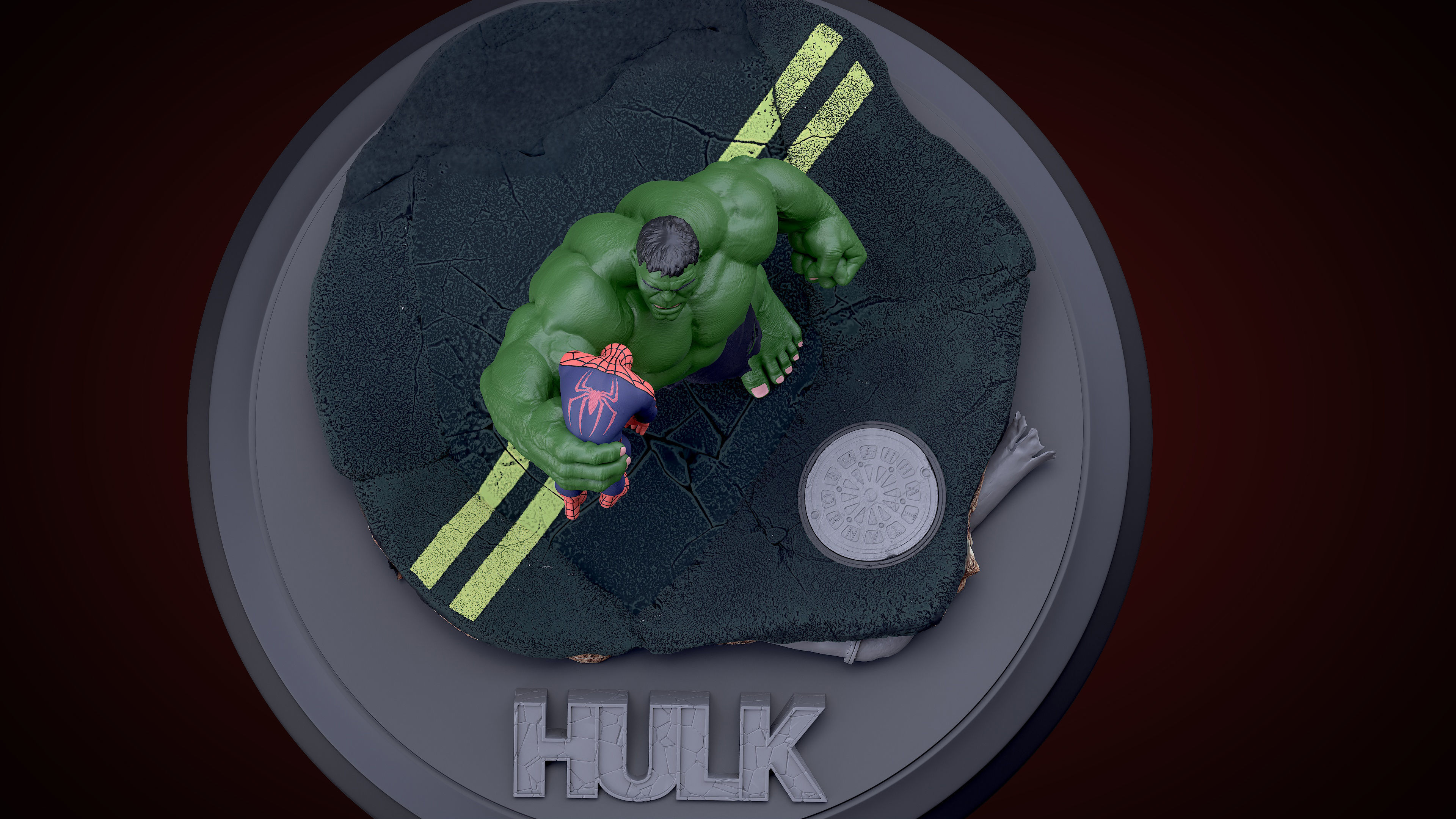 Hulk Vs Spider 3D print model_6