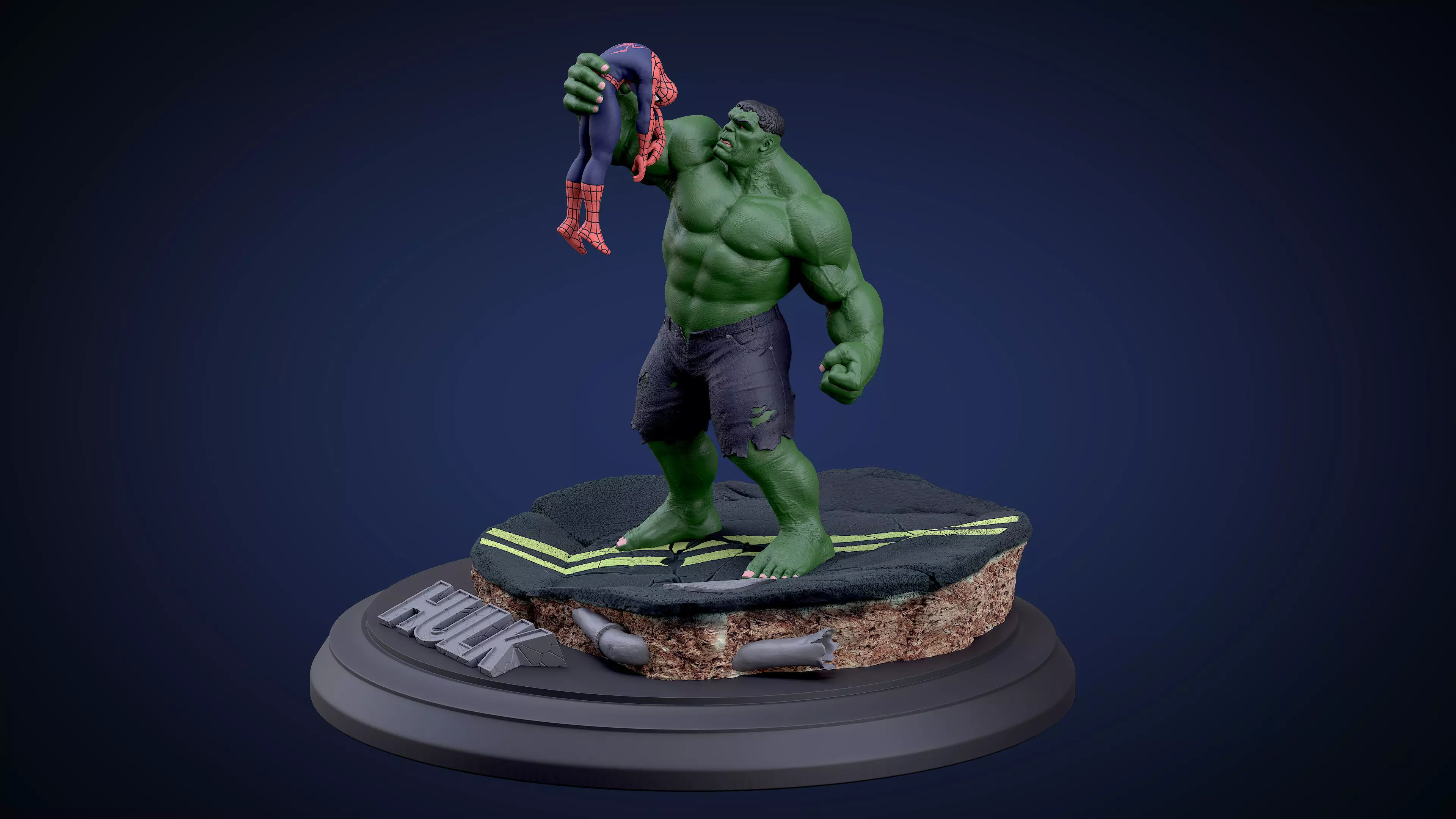 Hulk Vs Spider 3D print model_0
