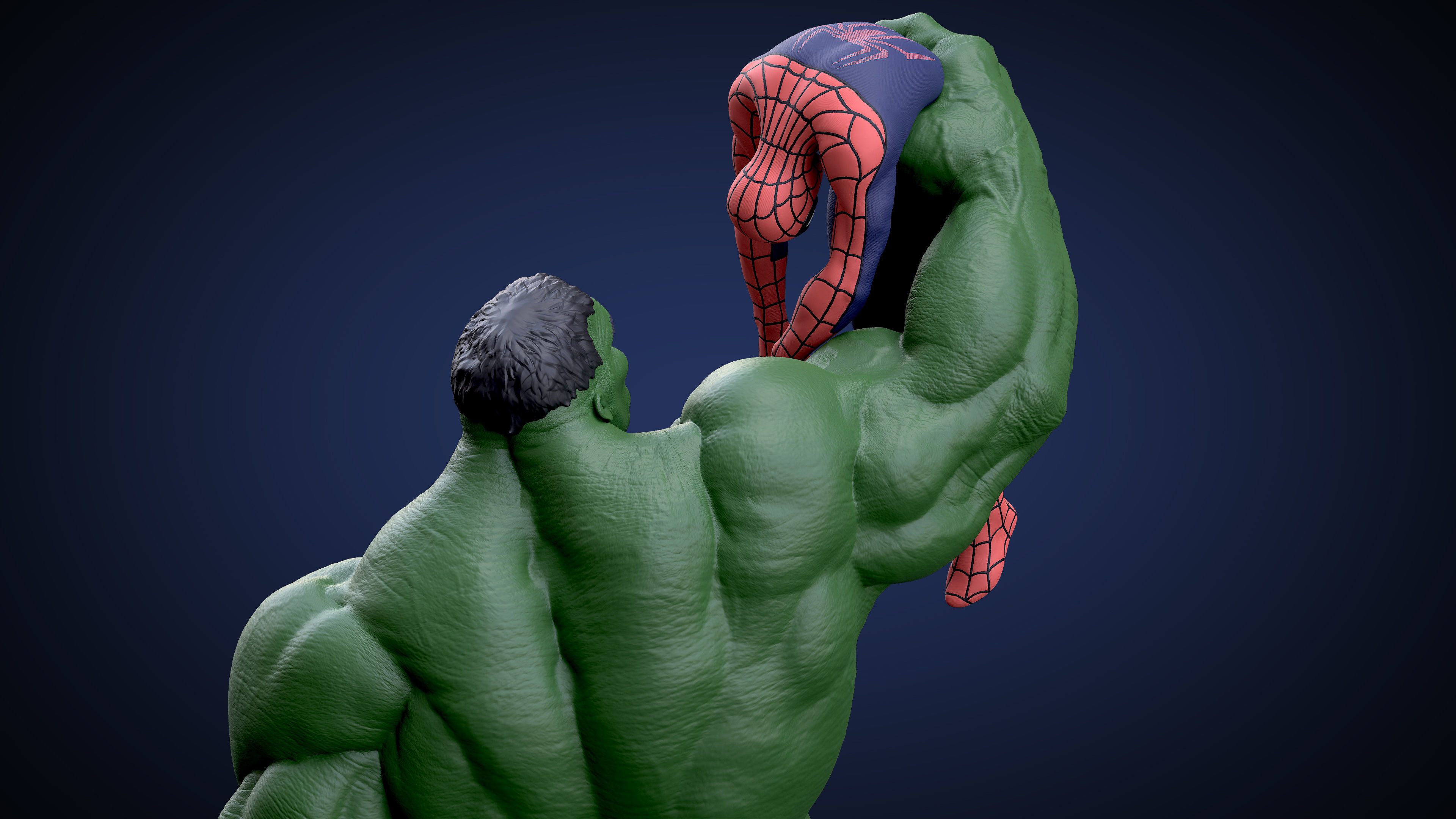 Hulk Vs Spider 3D print model_2