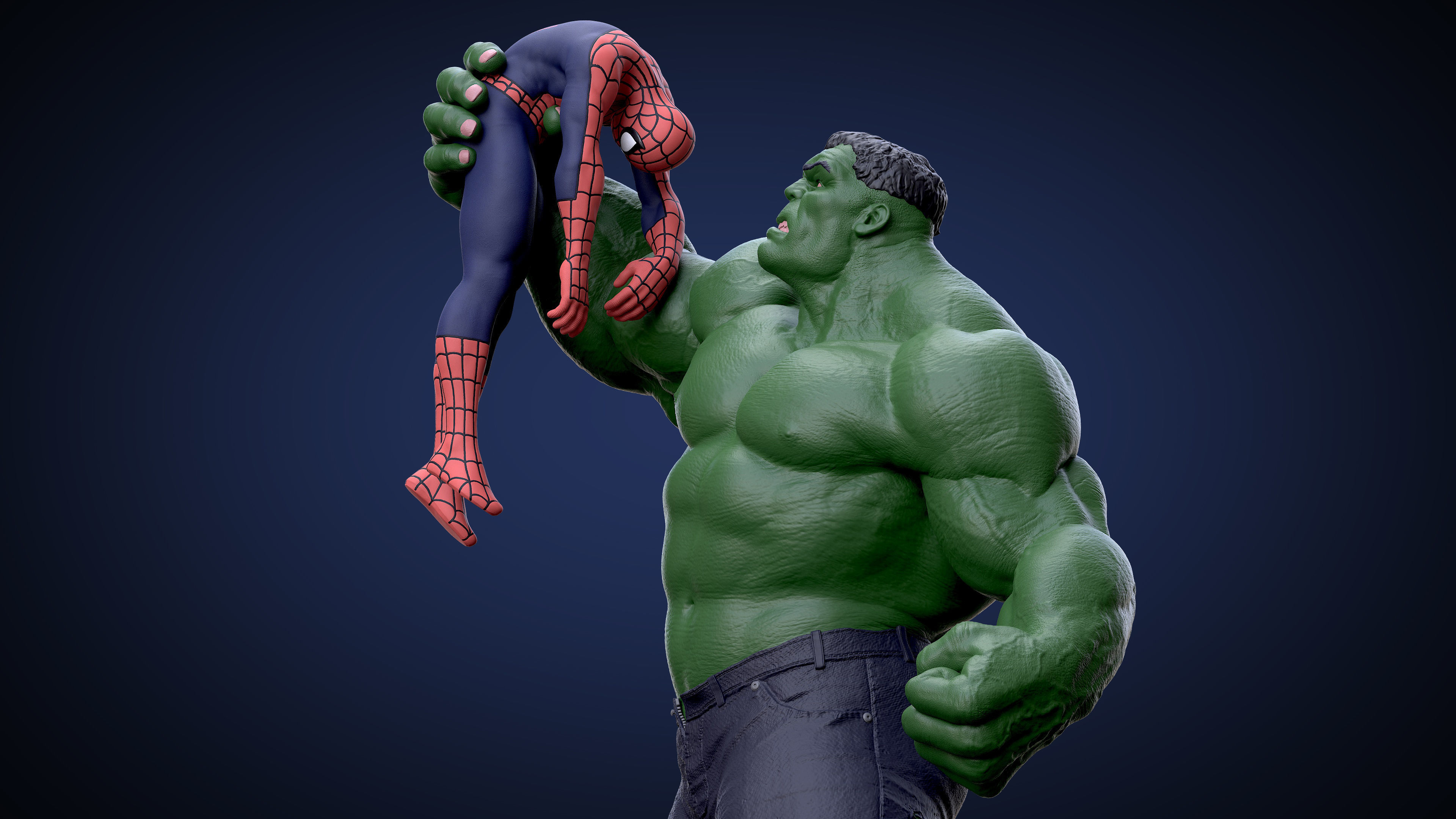 Hulk Vs Spider 3D print model_3