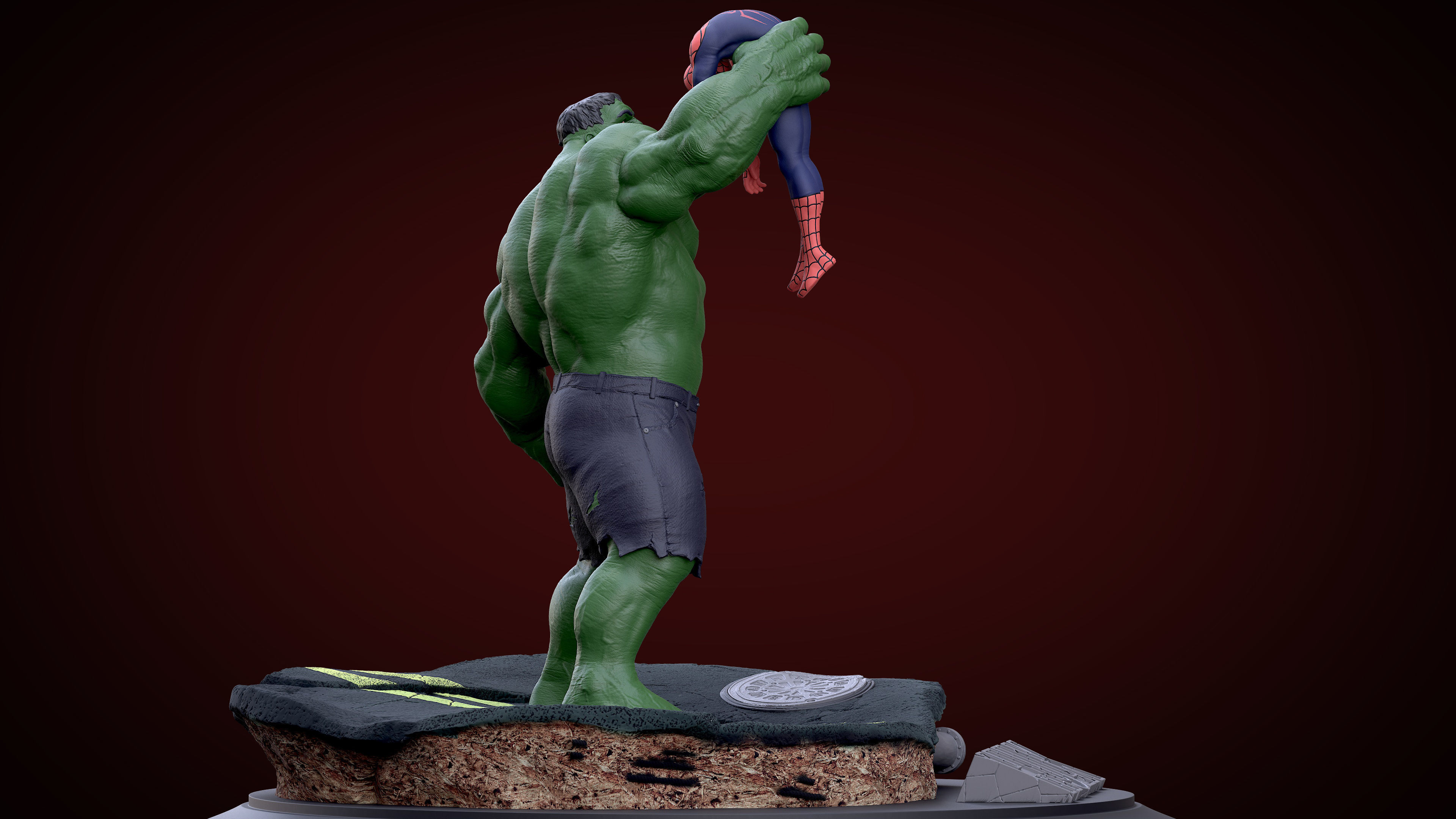 Hulk Vs Spider 3D print model_7