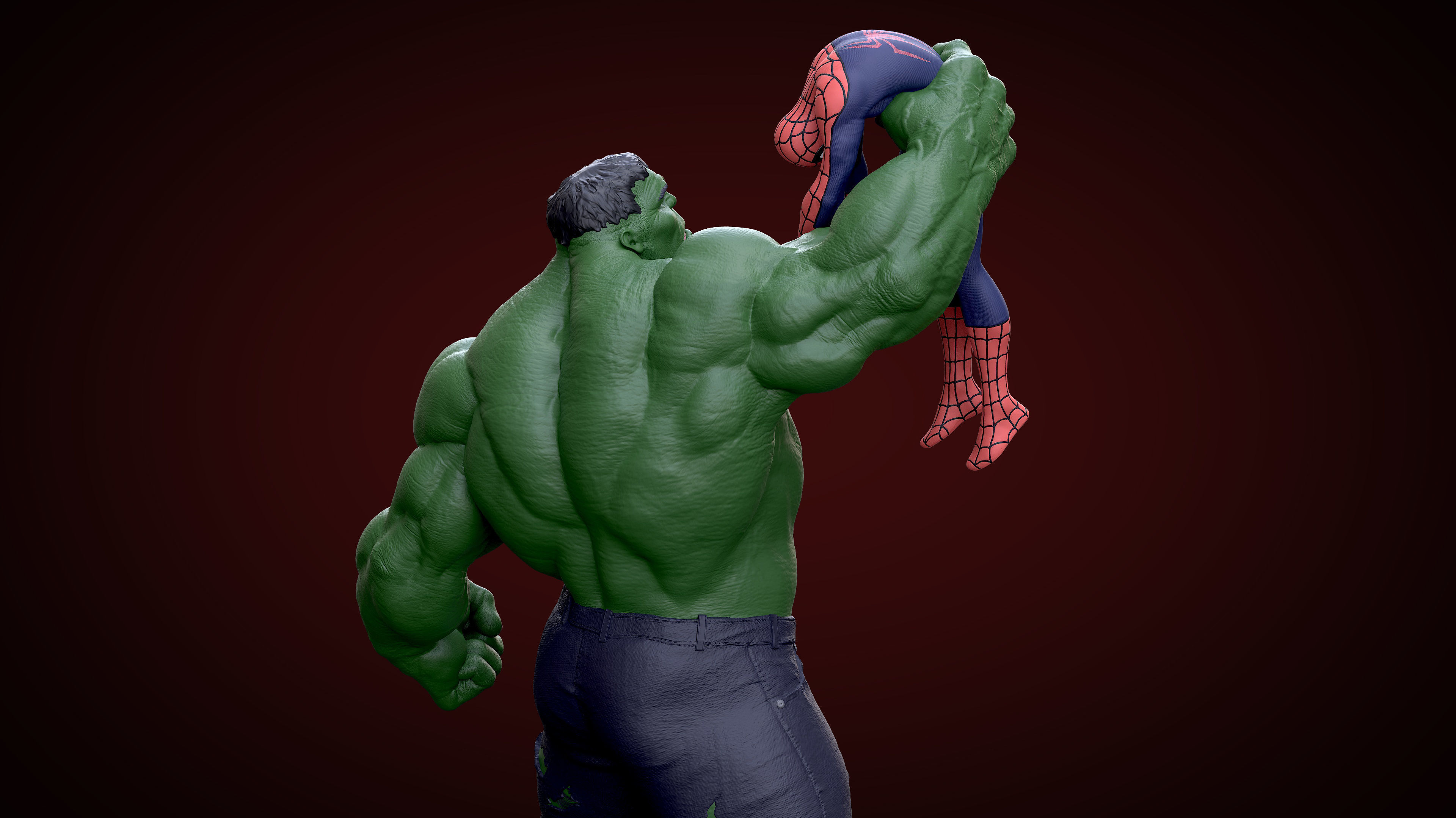 Hulk Vs Spider 3D print model_4