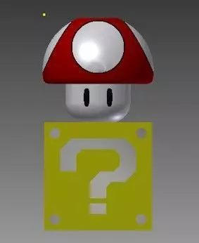 FIgur and Holder Headset Mario Bros Free 3D print model_0