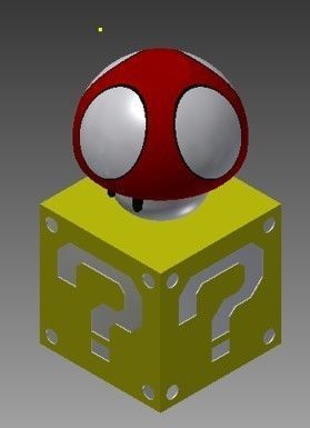 FIgur and Holder Headset Mario Bros Free 3D print model_6