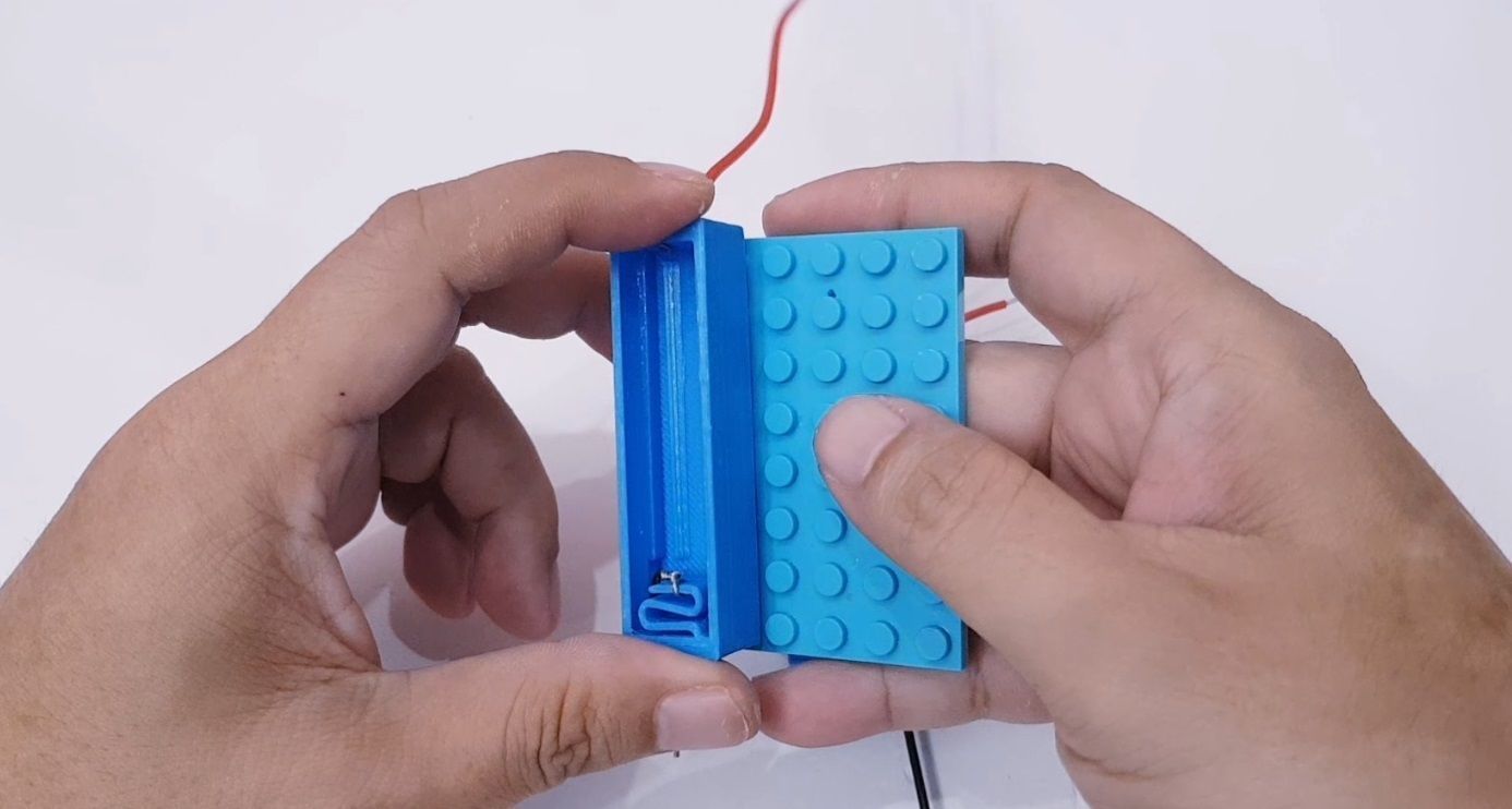 Lego battery holder box AA 3d printed 3D print model_1