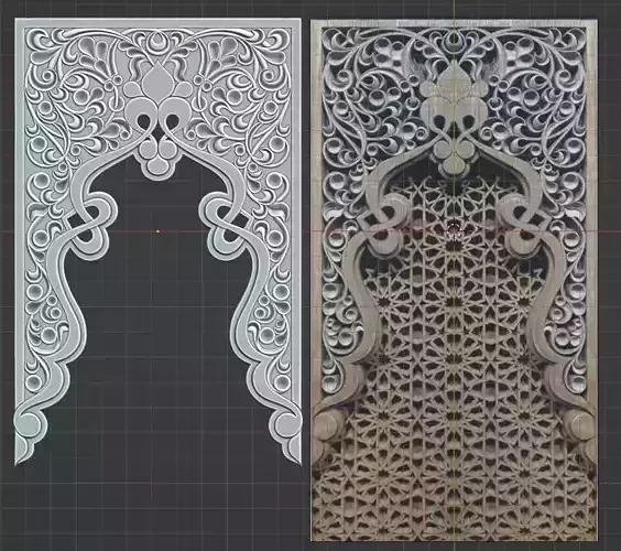 wood carving of the eastern arch