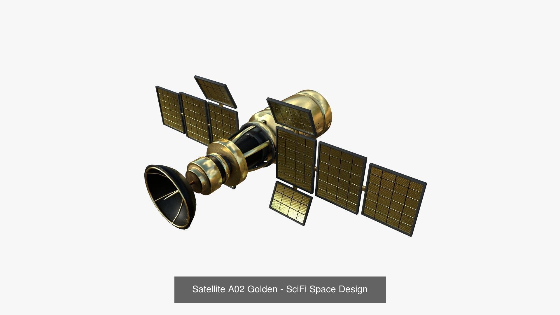 10 Satellites Colors Textures A Collection - SciFi Space Design _3