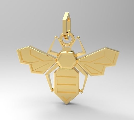 bee pendant enamel 3D print model