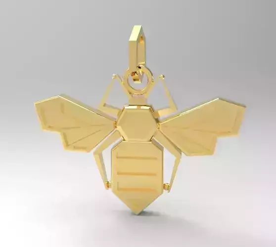 bee pendant enamel