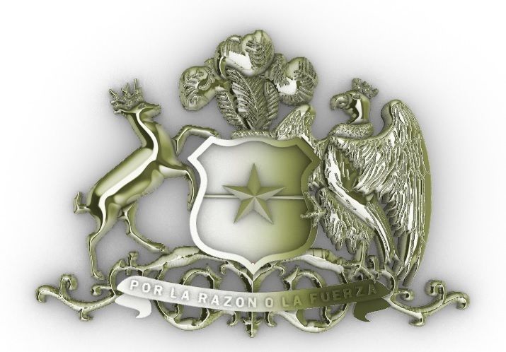 Escudo de Chile Coat of arms Chile Country 3d 3D print model_3
