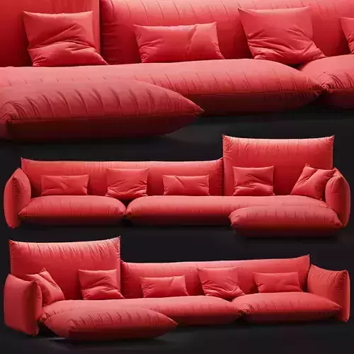 Alberta bellavita sofa red 3D model