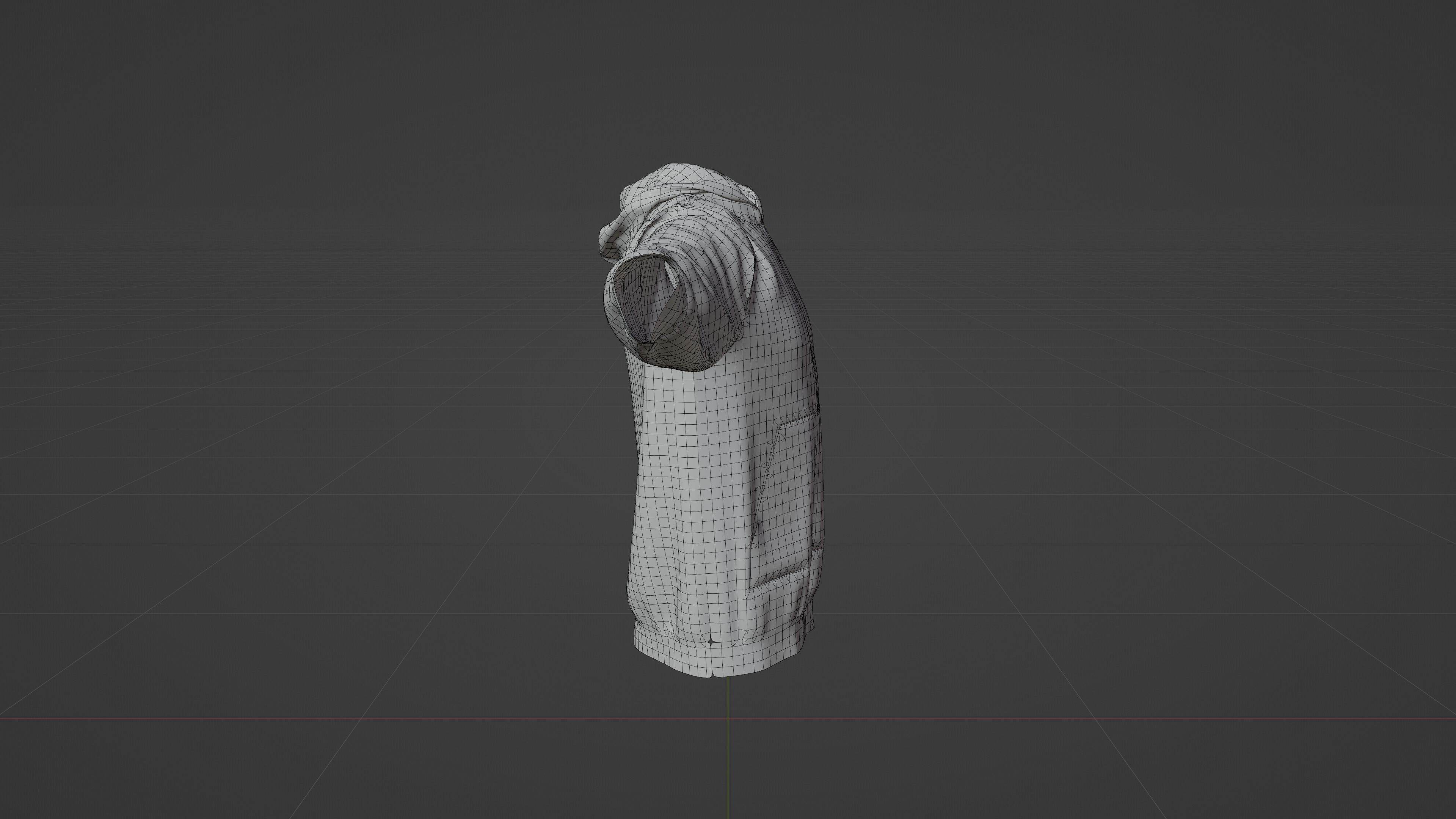 Mens Hoodie T-Pose Low Poly Textured Low-poly 3D model_6