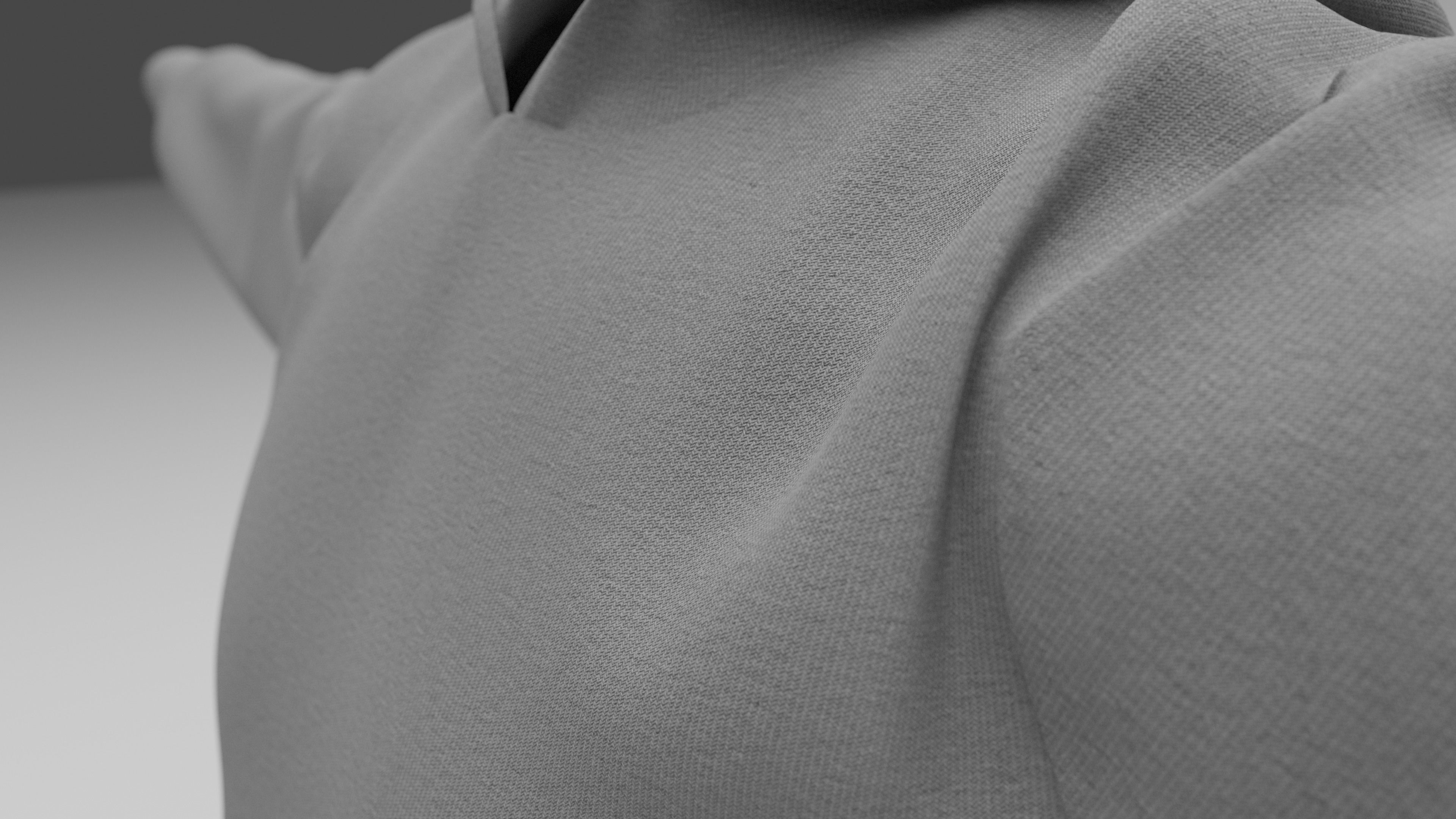 Mens Hoodie T-Pose Low Poly Textured Low-poly 3D model_8