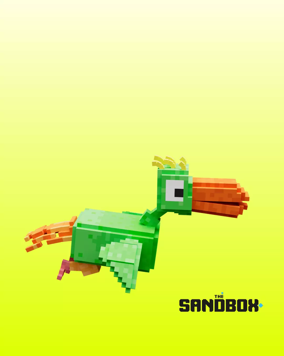 Green Bird 3D model_0