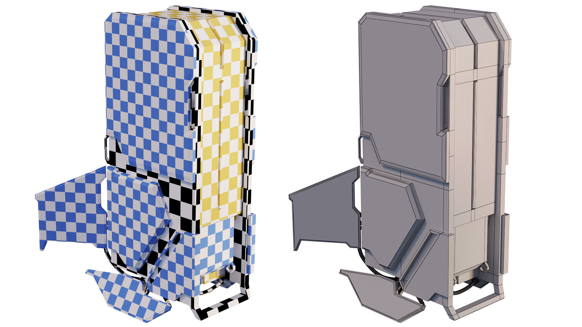 Rescue drone Low-poly 3D model_5