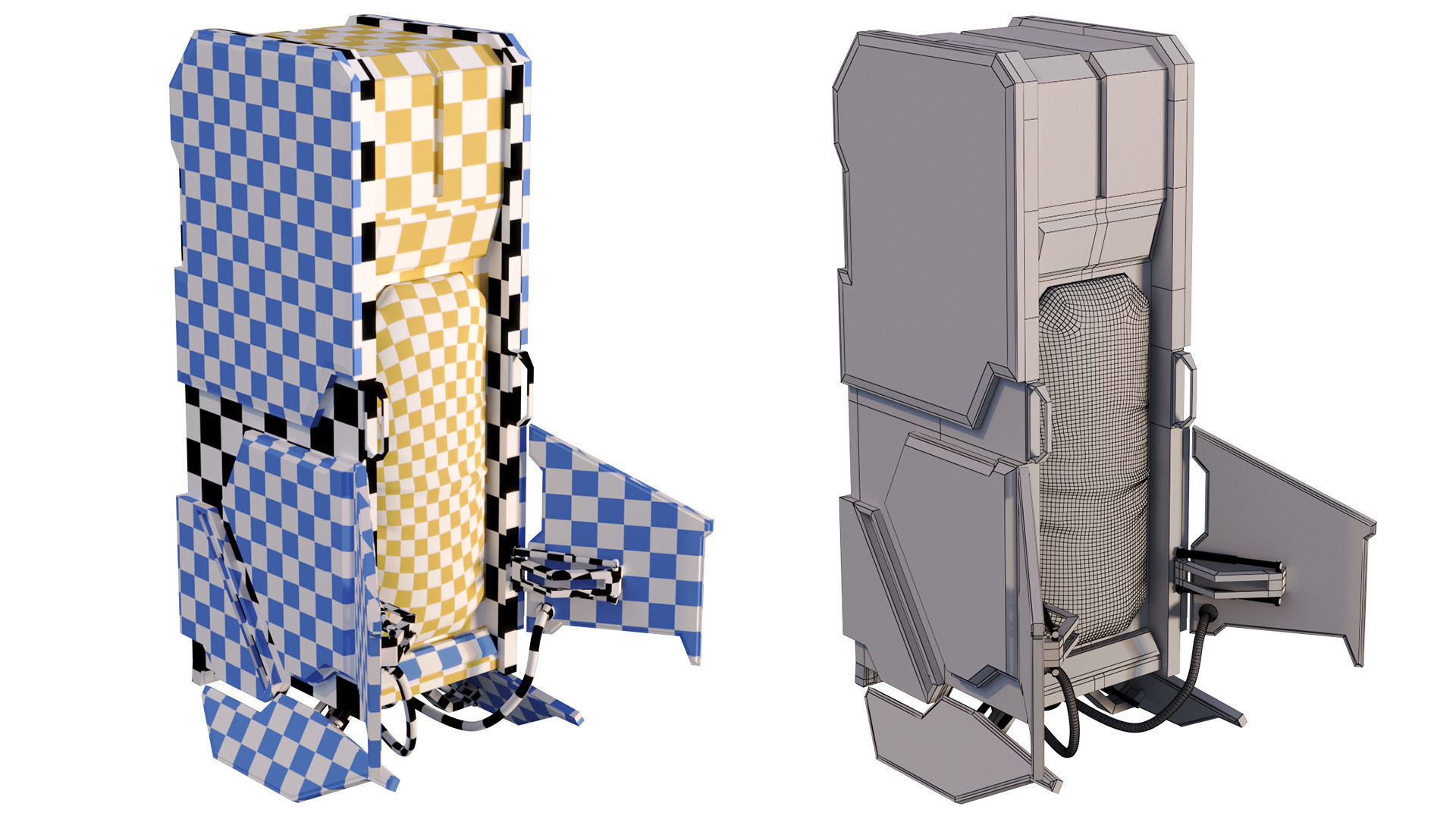 Rescue drone Low-poly 3D model_7