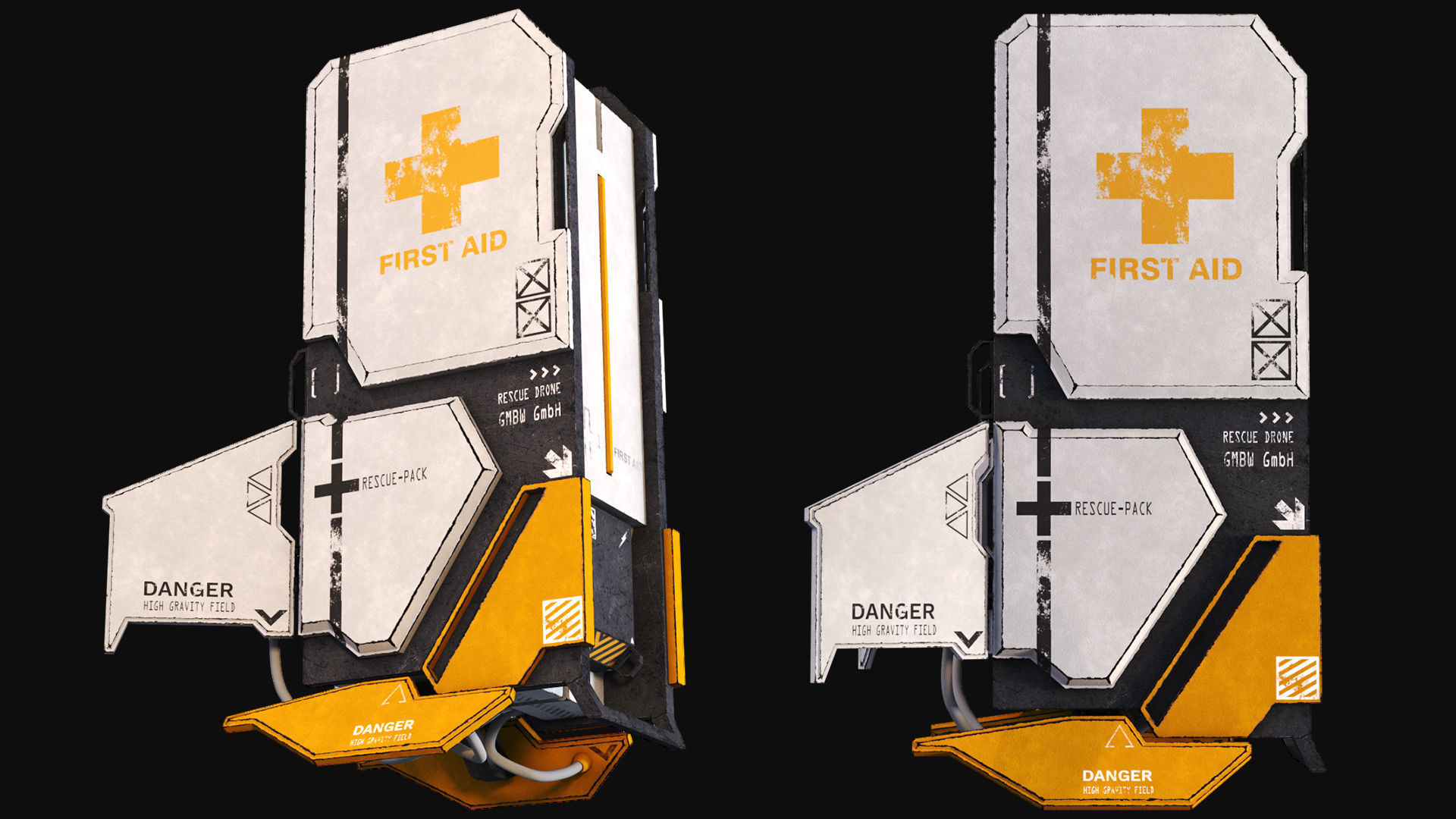 Rescue drone Low-poly 3D model_6