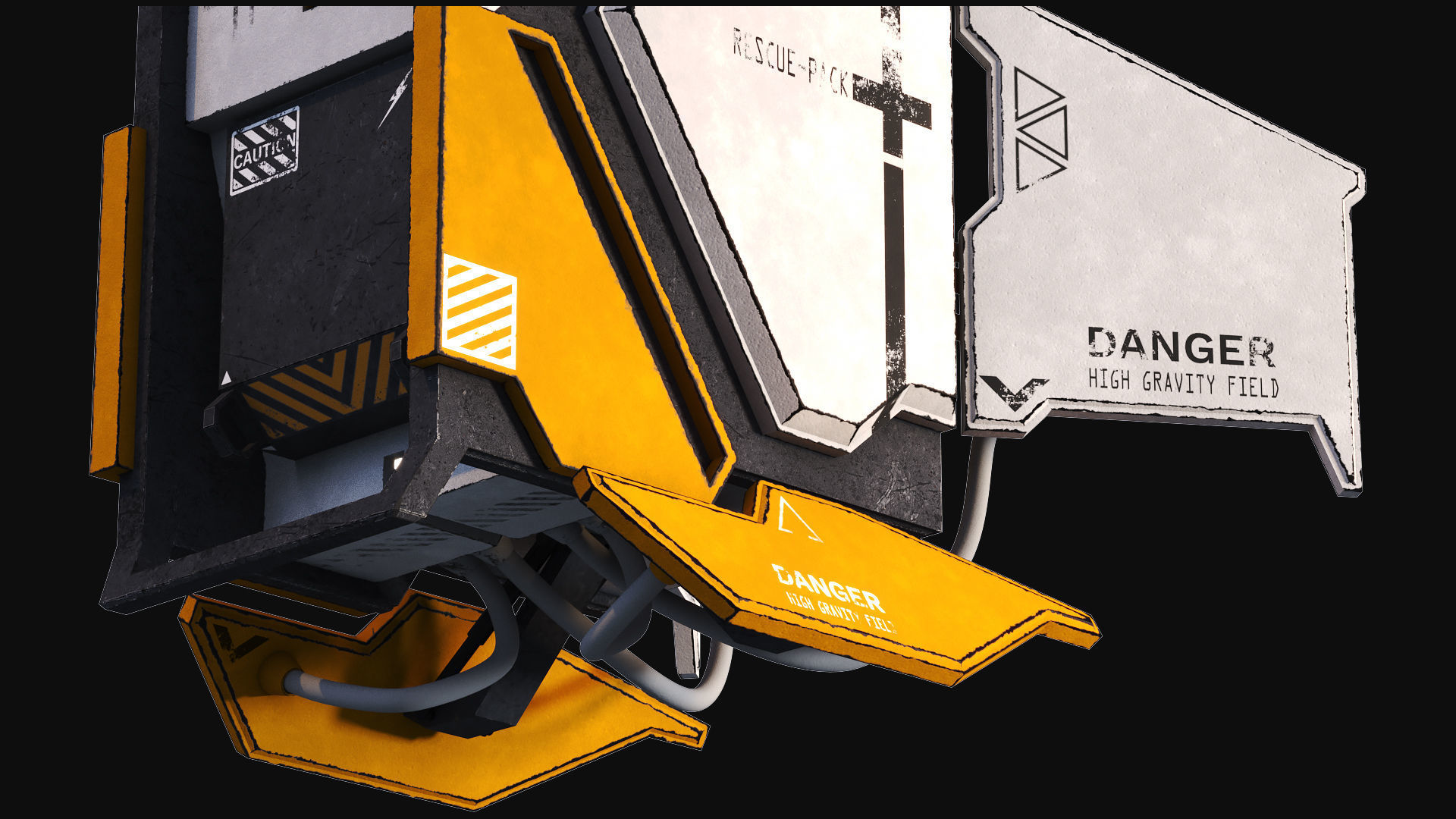 Rescue drone Low-poly 3D model_2